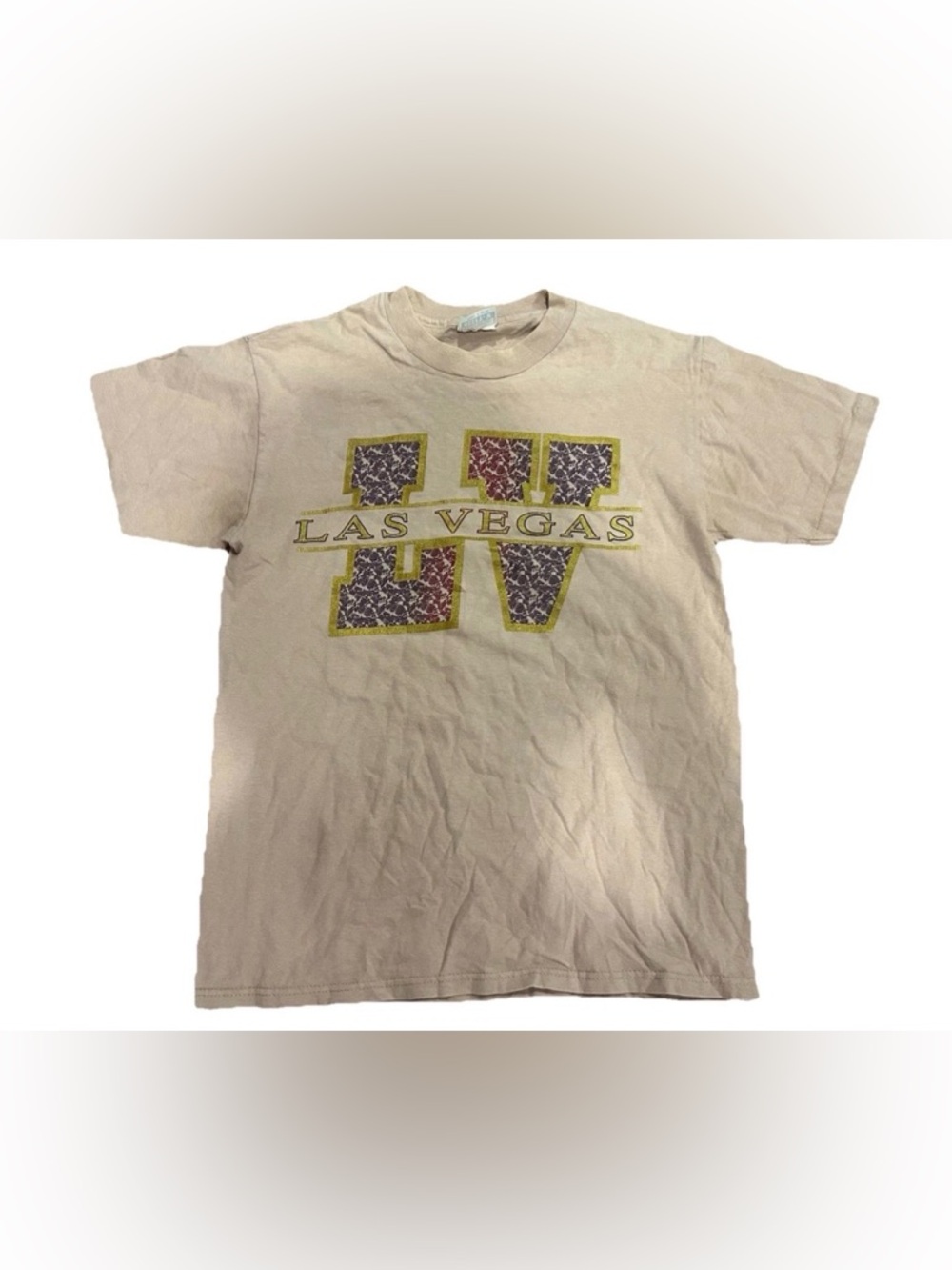 Vintage 90s‎ Las Vegas T-Shirt Hanes Beefy-T Size M Medium Souvenir Tee